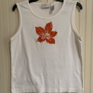 White Lizwear Jeans Tank Top